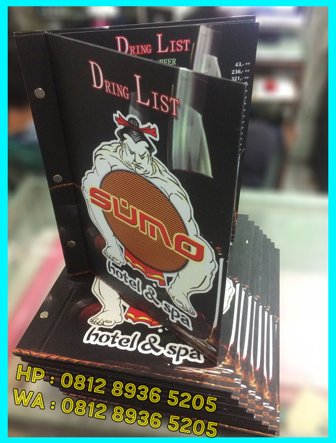 Cetak Buku Menu Restoran |  Jilid Baut