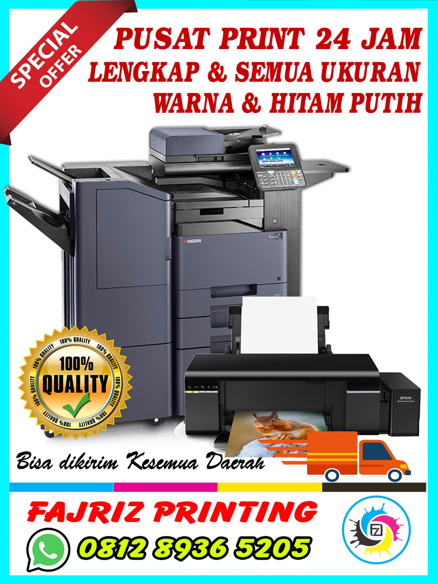 Tempat Print 24 Jam Jakarta Murah, Cepat Semua Ukuran dan Bahan
