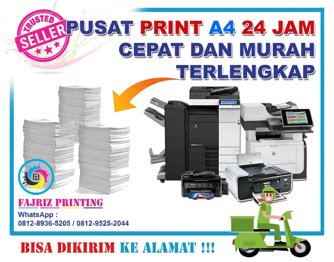 Print A4 Jakarta Pusat 24 Jam Bisa Dikirim dan Terlengkap